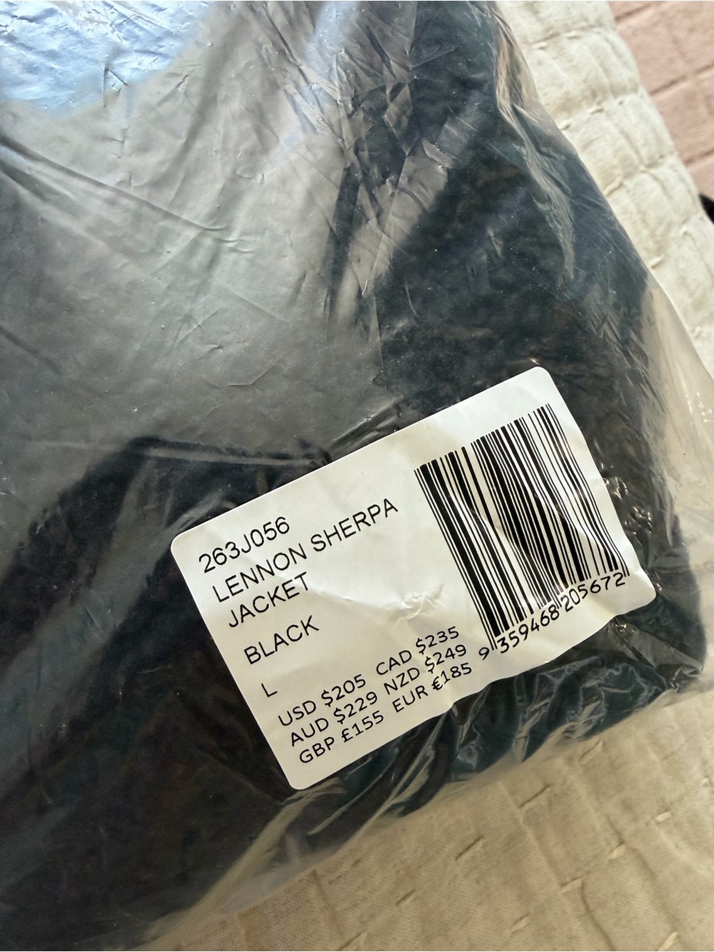 P.E Nation Lennon Sherpa Jacket In Black won’t leave up on posh long sz large - Picture 8 of 9